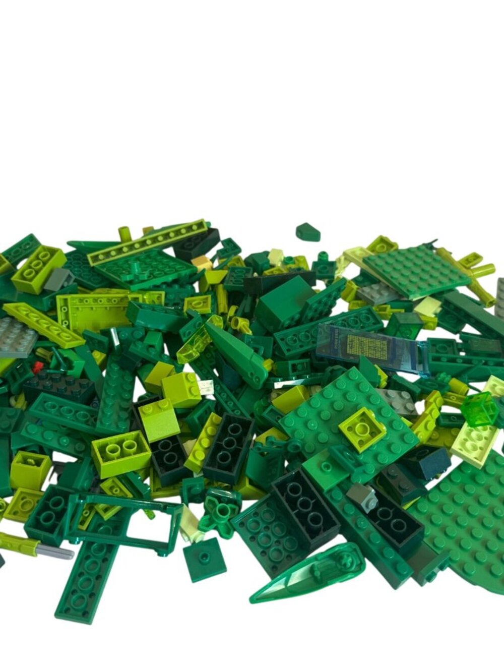LEGO Green Bulk Lot Of Mixed Building Bricks & Parts Creative Play Custom Builds